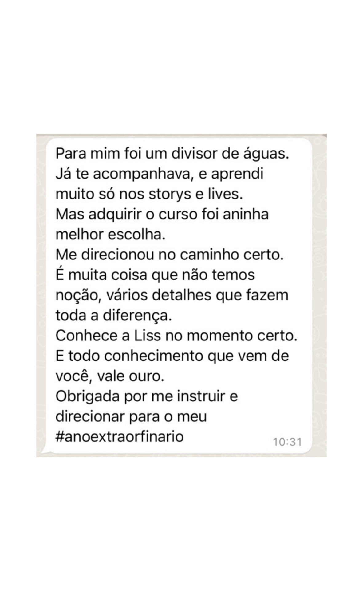 Depoimento de aluna 2
