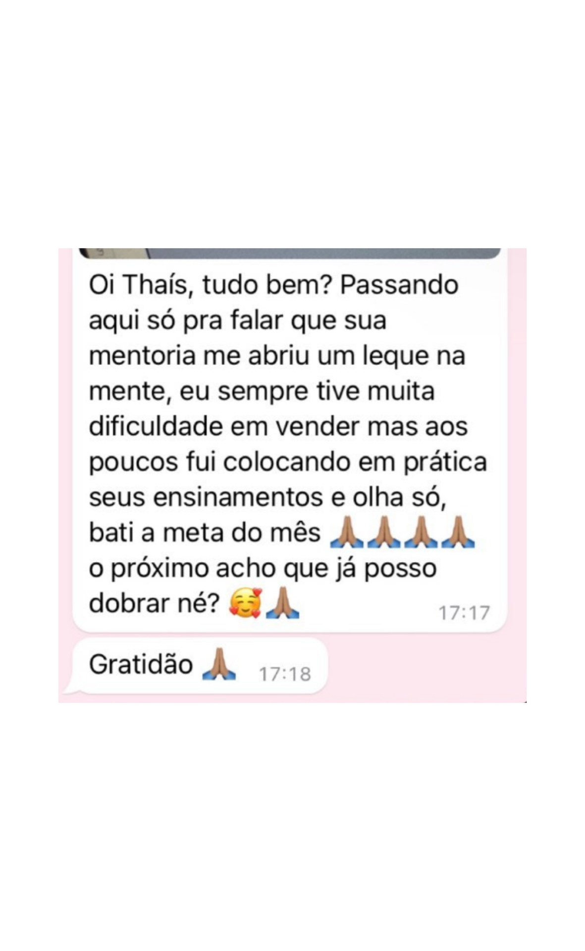 Depoimento de aluna 8